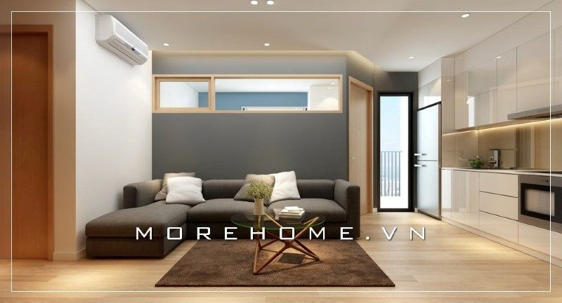Chiếc bàn trà mặt kính hình tròn mang thiết kế đơn giản nhưng lại cuốn hút được sự quan tâm và chú ý của đông đảo các gia chủ.